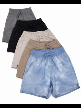 Abercrombie & Fitch Kids Tie-Dye Blue and Neutral Shorts Pack